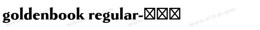 goldenbook regular字体转换